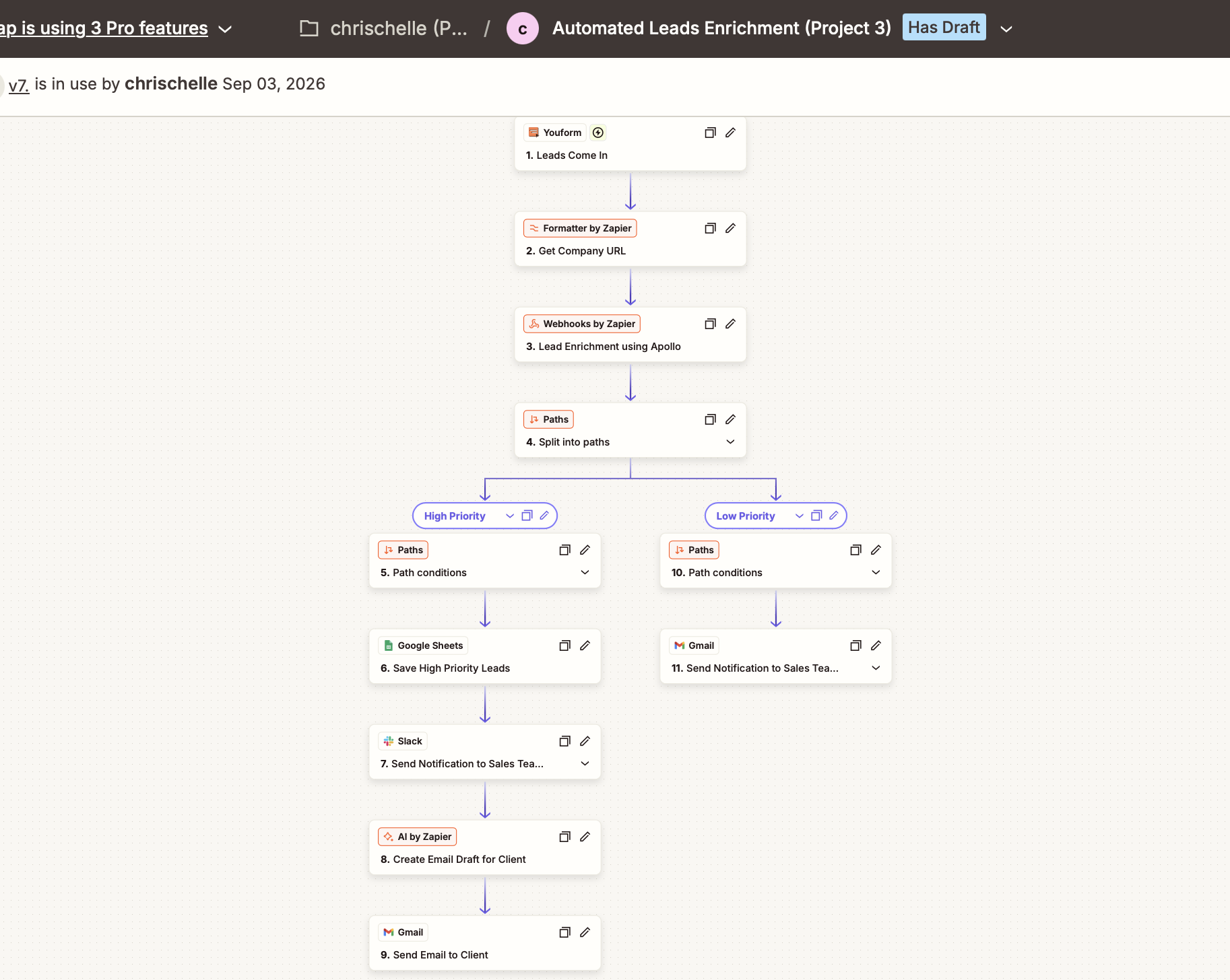 Automated Leads Enrichment Project 3 screenshot